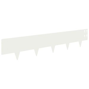 vidaXL Gazonrand 20 st 100 x 20 cm Staal Wit