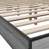 vidaXL Bedframe bewerkt hout metaal grijs sonoma eiken 120x190 cm