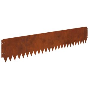 vidaXL Gazonrand 30 st 103 x 20 cm Staal Roestkleurig