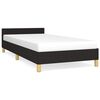 vidaXL Bedframe zonder matras 100x200 cm stof zwart