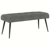vidaXL Bank met knoopverstelling Donkergrijs 110 x 40 x 46 cm fluweel