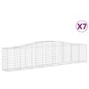 vidaXL Schanskorven 7 st gewelfd 400x50x80/100 cm gegalvaniseerd ijzer