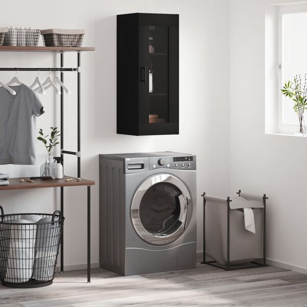 vidaXL Bovenkast 34,5x34x90 cm zwart