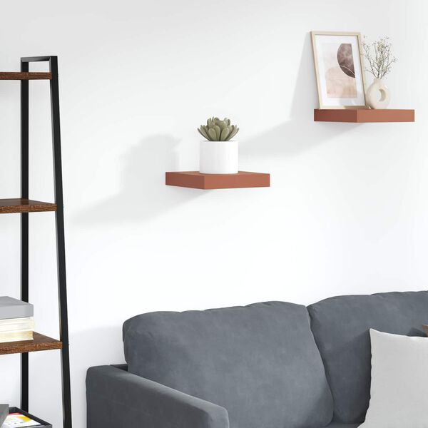 vidaXL Wandplank Wandgemonteerd Rood 23 x 23,5 x 4 cm Bewerkt hout