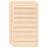 vidaXL Kastdeuren met lamellen 2 st 99,3x59,4 cm massief grenenhout