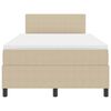 vidaXL Boxspringbed Lichtgrijs en wit. 120 x 200 cm Katoen Stof