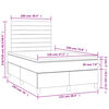 vidaXL Boxspring met matras en LED stof taupe 120x190 cm