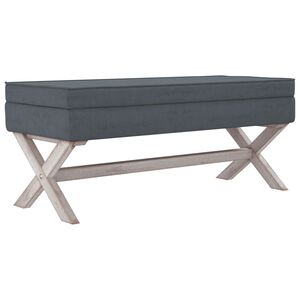 vidaXL Opbergkruk 110x45x49 cm fluweel donkergrijs