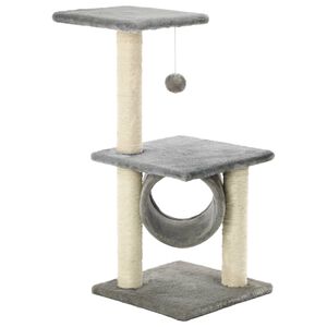 vidaXL Kattenkrabpaal met sisal krabpalen 65 cm grijs