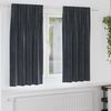 vidaXL Verduisterende gordijnen 2 pcs Donkergrijs 140 x 175 cm Fluweel