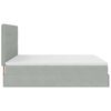 vidaXL Ottoman bed met matrassen 200x200cm fluweel lichtgrijs