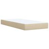 vidaXL Boxspring met matras stof cr&egrave;mekleurig 80x200 cm