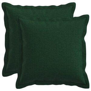 vidaXL Kussensloop 2 st HOUTEN Donkergroen 30 x 30 cm Faux Linnen