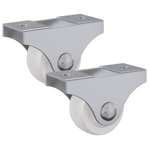 vidaXL Caster 2 st Wit 42 x 11,5 x 29 mm IJzer