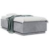 vidaXL Bedframe bewerkt hout betongrijs 90x190 cm