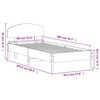 vidaXL Bedframe zonder matras massief grenenhout wasbruin 90x200 cm