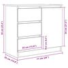 vidaXL Dressoir met lade 71x35x65 cm spaanplaat gerookt eikenkleurig