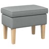vidaXL Voetenbank Lichtgrijs 55 x 35 x 41 cm Stof