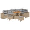 vidaXL Tuin Sofa Set 9 st 6-Aantal zitplaatsen Beige en Licht Grijs