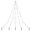 vidaXL LED Kerstboom met Grondspiesjes Koudwit 182 cm Metaal