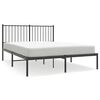 vidaXL Bedframe met hoofdbord metaal zwart 140x200 cm