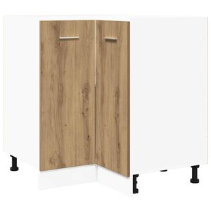 vidaXL Keukenkastje Lyon 75,5x75,5x81,5 cm bewerkt hout artisanaal eiken