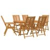 vidaXL Tuin eettafelset 7 st Bruin Massief Acaciahout
