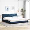 vidaXL Bedframe zonder matras stof blauw 200x200 cm
