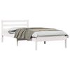 vidaXL Bedframe Wit 225,5 x 95,5 x 69,5 cm Massief Vurenhout
