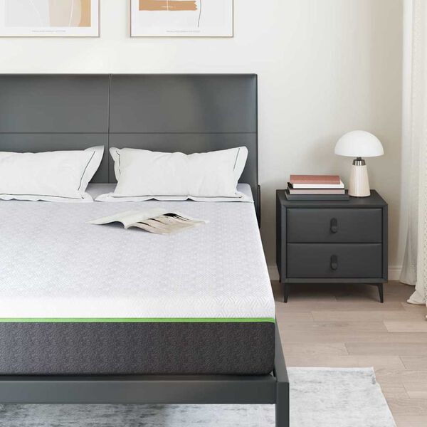 vidaXL Matras Wit en Grijs 140 x 190 cm Jacquard stof