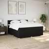vidaXL Boxspring met matras stof zwart 200x200 cm