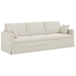 vidaXL Bank Cr&egrave;me 228 x 78 x 80 cm Fluweel