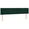 vidaXL Hoofdbord met randen 163x16x78/88 cm fluweel donkergroen