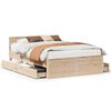 vidaXL Bedframe zonder matras met hoofdbord grenenhout 140x190 cm