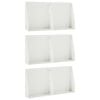 vidaXL Keerwand 6 st 40 x 12 x 50 cm Staal Wit