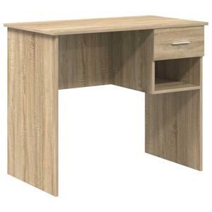 vidaXL Bureau Sonoma Eiken 90 x 49 x 75 cm Bewerkt hout