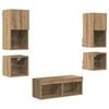 vidaXL TV Wandmeubels 8 st Artisan Eiken Bewerkt hout