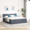 vidaXL Ottoman bed met matrassen 200x200cm fluweel donkergrijs