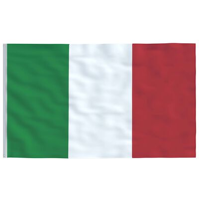 vidaXL Vlag met vlaggenmast Italië 5,55 m aluminium