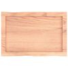 vidaXL Tafelblad natuurlijke rand 60x40x(2-6) cm eikenhout lichtbruin