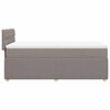 vidaXL Boxspring met matras stof taupe 90x200 cm