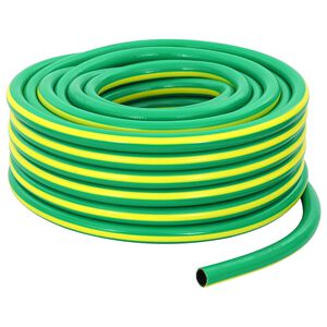 vidaXL Tuinslang 5-Lags Groen en Geel 12 mm PVC