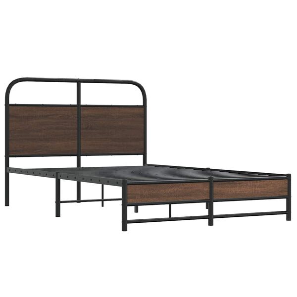 vidaXL Bedframe zonder matras bewerkt hout bruin eikenkleur 120x190 cm