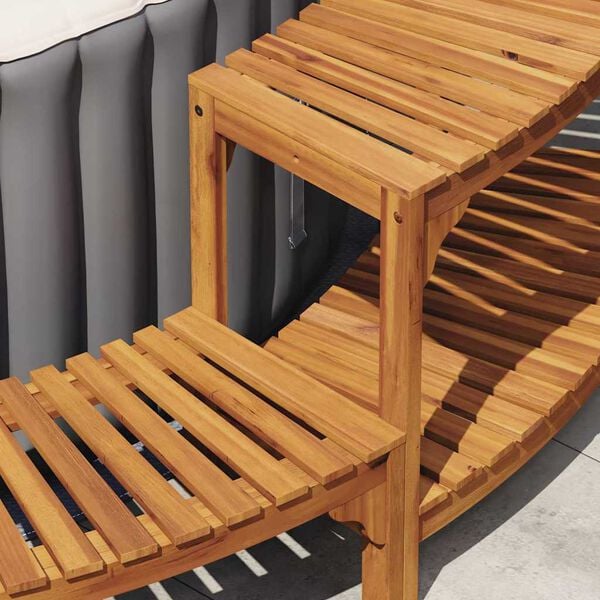 vidaXL Hot Tub Omgeving Bruin &Oslash;275 x 55,5 cm Massief Acaciahout