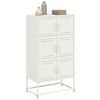 vidaXL Dressoir 68,5x38,5x123,5 cm staal wit
