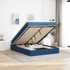 vidaXL Ottoman bed met matras 140x200cm stof blauw