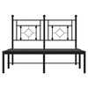 vidaXL Bedframe met hoofdbord metaal zwart 120x190 cm