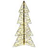 vidaXL Kerstboom met 160 LED Warmwit 150 cm Rattan