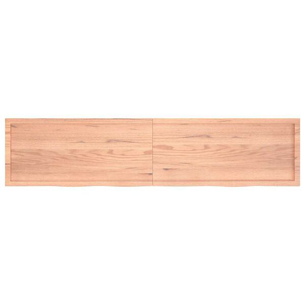 vidaXL Tafelblad 220x50x(2-6)cm behandeld massief eikenhout lichtbruin