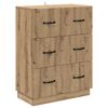 vidaXL Ladenkast Artisanaal eiken 66 x 34,5 x 87 cm Bewerkt hout
